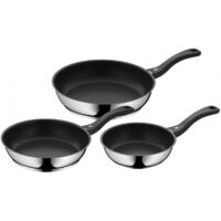 WMF Devil Set von 3 Pfannen schwarz Edelstahl 20-28 cm