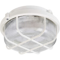 DEKO LIGHT SYRMA RUND WEISS 401014 AUßEN-DECKENLEUCHTE, AUßEN-WANDLEUCHTE E27 WEISS