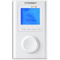 Etherma ET-14A Funkthermostat Weiß mit LCD-Bildschirm