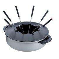 Tefal WK3020 Wok und Fondue Compact Schwarz Silber
