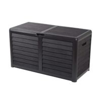 Gartenaufbewahrungsbox aus Polypropylen, Baya Anthrazitgrau, B 117 x H 65 x T 55 cm EDA
