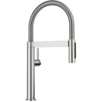 Blanco Culina S - Spültischarmatur mit flexiblem Arm und Brause, Stahl 527467