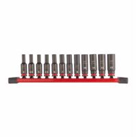 MILWAUKEE SHOCKWAVE SCHLAGNUSS-SATZ 1/4'' LANG 12 TLG. AUF SCHIENE TECHTRONIC INDUSTRIE (11070)