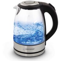 Esperanza wasserkocher aus glas mit led licht yosemite 17 l