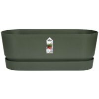 elho Greenville Trog Long 20 - Leaf - Pflanzgefäß Green - Balconyoutdoor - Ø 19.823 x H 17.947 - Created with Nature in Mind