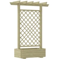 vidaXL Pergola mit Pflanzkasten 162x56x204 cm Holz