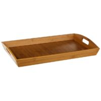 Rechteckiges eckiges tablett 44x29cm bambus - 5five