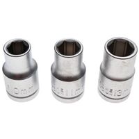 Steckschlüsseleinsatz-Satz Antrieb 12,5 mm (1/2") SW 10 - 11 - 13 mm 3-tlg.