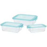 Glasbehälter für Lebensmittel, verschiedene Größen, 3er-Set
