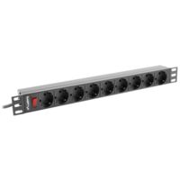 Lanberg Rack-Netzleiste 19" pdu 1u 9x shuko