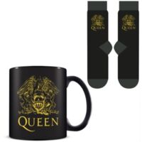 Set Geschenk mit Becher und Logo-Socken queen 315 ml und Sie 36-41