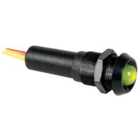 BLINKENDE LED-SIGNALLEUCHTE 12 V GRÜN - SCHWARZES GEHÄUSE