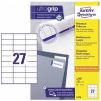 Universaletikett ultragrip 70 x 32 mm (B x H) nicht wieder ablösbar Papier weiß 2.700 Etik./Pack.