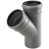 PP-HT 40x40/45 Sanitär-T-Stück, für interne Abwasserkanäle, aschfarben