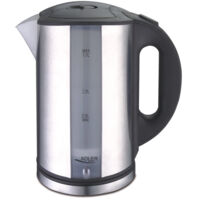 Adler AD1216 Wasserkocher, 1,7 Liter, 2000 W, 1,7 Liter, 0 Dezibel, Edelstahl, Silber & Schwarz