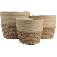 Set mit 3 Jutekörben 20 x 17 cm