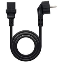 NANOCABLE 10.22.0110 - CPU Stromkabel, CEE7/M-C13/H, 100% Kupfer AWG18, Schwarz, 10mts