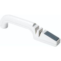 KitchenCraft - Messer- und Scherenschärfer, einfach zu bedienen, 3-in-1-Design, weiß, 22 x 3 x 4,5 cm, 22 x 3 x 4,5 cm, 3 in.
