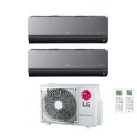 LG DUAL SPLIT INVERTER KLIMAANLAGE ArtCool 9+12 Serie mit MU2R15 UL0 R-32 9000+12000 integriert Wi-Fi