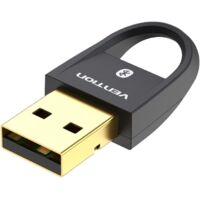 USB Bluetooth 5.0 Adapter Schwarz für Computer und Laptops, unterstützt 7 Geräte gleichzeitig