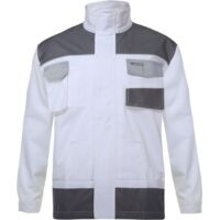 Lahti PRO L4041360 Herren - Weiß und Grau Sweatshirt Jacke de Schutz mit vielen Taschen - Arbeitsbekleidung de, XXXL