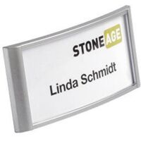 Namensschild CLASSIC 74 x 34 mm (B x H) Magnet silber metallic transparent 10 St./Pack.