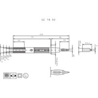 Stäubli PP-115/4 Sicherheits-Prüfspitze Steckanschluss 4 mm CAT II 1000 V Rot 1 St.