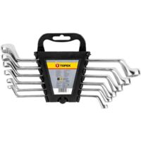 Topex - Gekröpfte Ringschlüssel 6-17 mm - 6er-Set für Schrauben an schwer zugänglichen Stellen