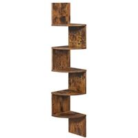 Songmics Winkelregal Zigzag Braun Rustikal 20x20x126 cm
