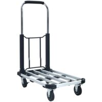 Transportwagen Klappbar 150 kg Aluminium Silbern vidaXL