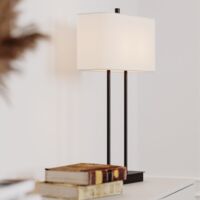 Tischlampe by-rydens luton 2 x 40W E14 Metall Stoff