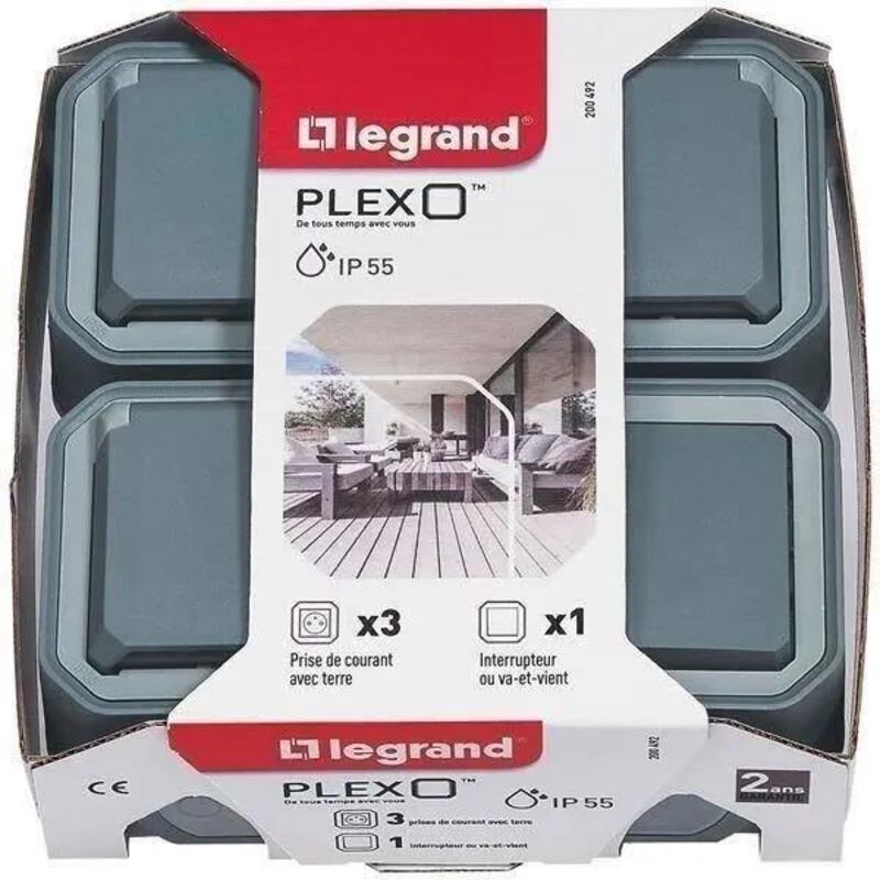Legrand Plexo Cross - Cont Partie IP40 - 2m - BTicino 680602