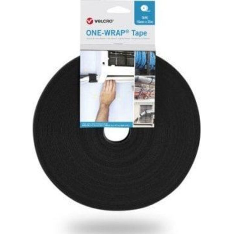 100 Fascette In Velcro Per Cavi – 20 Cm X 25 Mm, Nere, Riutilizzabili, Marca Bie-Tec