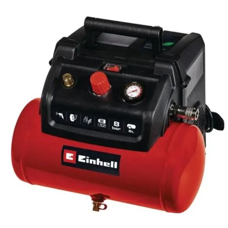 Compressore Einhell TC AC 190 6L 8 bar con accessori