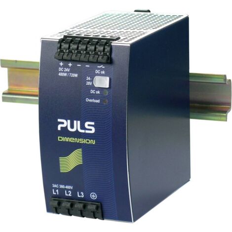Puls QT20.241 alimentazione su guida DIN nera 480 W