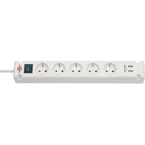 Brennenstuhl Bremounta multipresa 5 prese bianca USB
