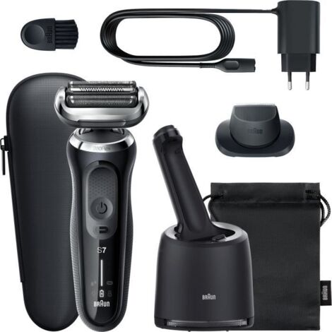Rasoio Elettrico Braun Series 7 71-N7200cc Trimmer Wet e Dry Nero