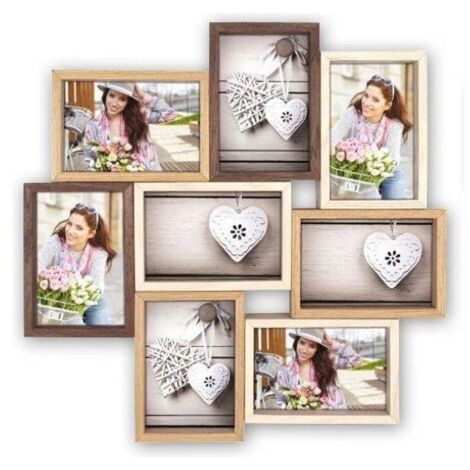 ZEP ty087 Montreaux Cornice portafoto Legno Marrone/Avorio/Naturale 10 x 15 cm, brun/ivoire/naturel