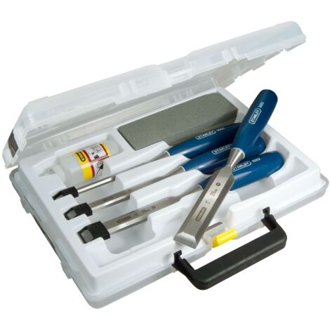 Stanley Set di scalpelli per legno nero 4 pezzi