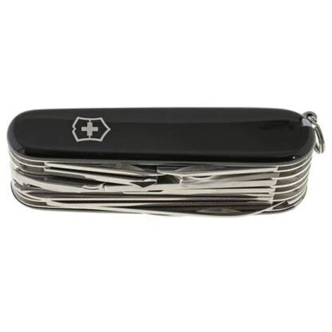 Coltello svizzero Victorinox Swiss Champ, 33 funzioni diverse, con pinzette, forbici e lente d'ingrandimento, 185 gr, colore nero