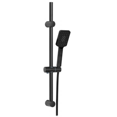 Set doccia nero Nyks con asta