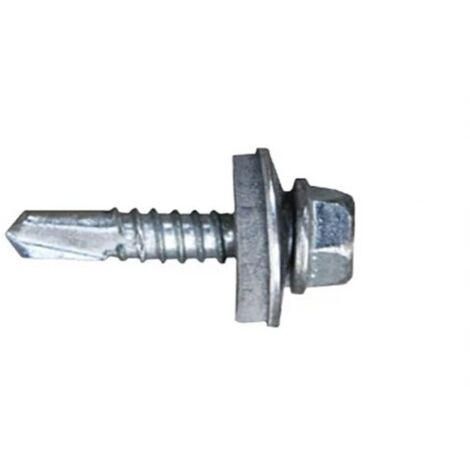 Celo 963637301 - Vite per trapano Din 7301 testa esagonale diametro 6,3X63 Mm, rondella de Epdm 16, zincata, 250 pz.