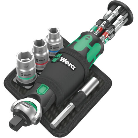 Wera 8009 Zyklop Pocket Set 18 pezzi nero verde