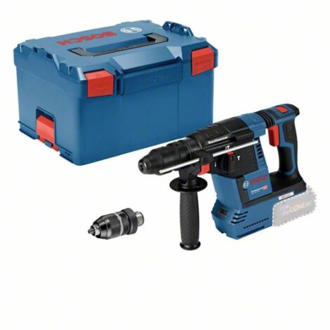 Bosch Professional 18V System GBH 18V-26 F Martello perforatore a batteria (potenza del colpo da 2,6 J, incl. mandrino a cambio rapido 13 mm, impugnatura ausiliaria, in L-BOXX)