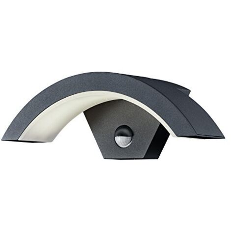 Applique Led Parete Esterno Arco Sensore Movimento Grigio Ohio GD Trio (1/4)