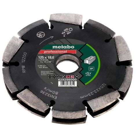 Metabo 628298000 fresatrice per incavi argento 125 mm