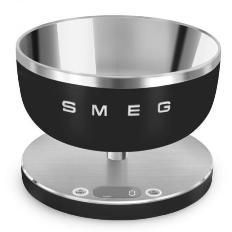 Smeg ksc01blmww bilancia da cucina digitale nero, opaca estetica collezione