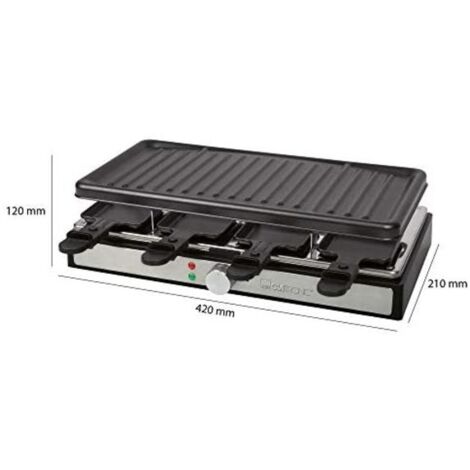 Tefal - Pierrade Raclette, 1350 watt, piastra in pietra con 10 vaschette antiaderenti, inclusi
