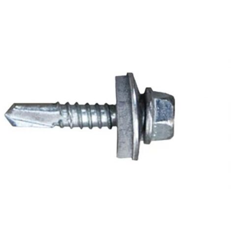 Celo 963197301 - Vite a testa cilindrica Din 7301 a testa esagonale diametro 6,3X19 Mm, rondella de Epdm diametro 16 zincato, 500 pz.