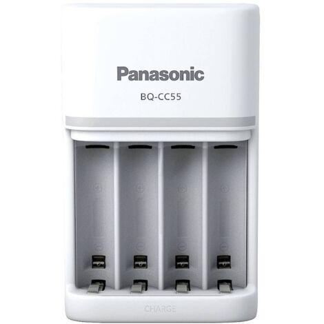 Panasonic Smart & Quick BQ-CC55 Caricatore per pacchi batteria NiMH Ministilo (AAA), Stilo (AA)